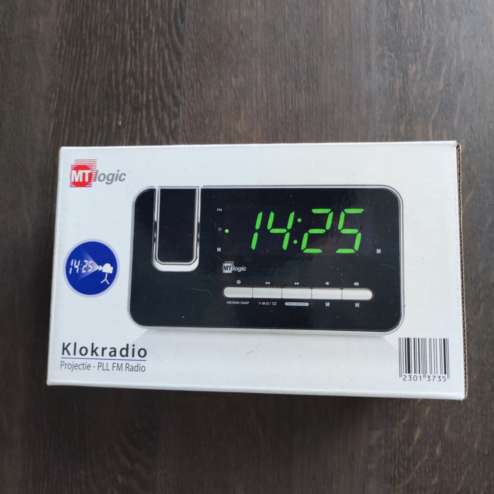 MTLogic Wekker/-radio met tijdprojctor, Ophalen, Zo goed als nieuw
