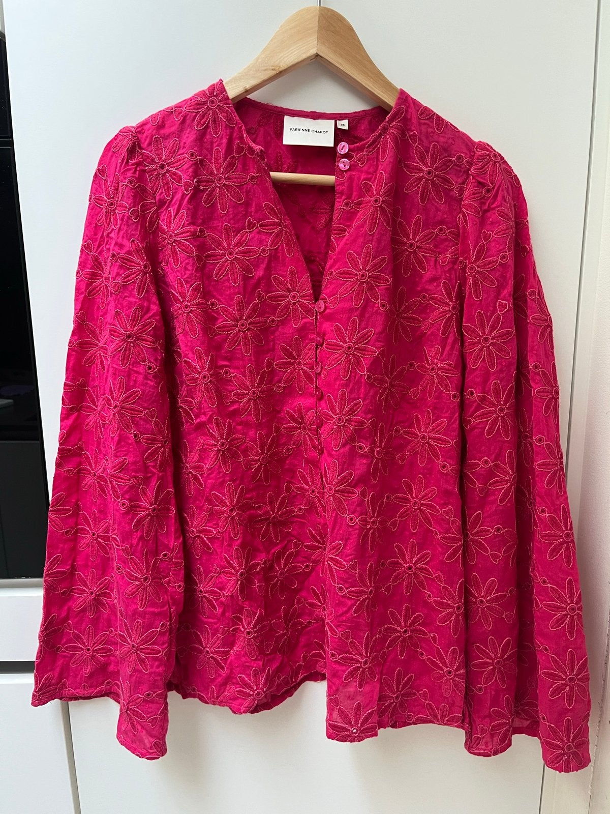 Fabienne Chapot blouse maat S - Roze met bloemen, Ophalen of Verzenden, Zo goed als nieuw, Maat 36 (S), Roze