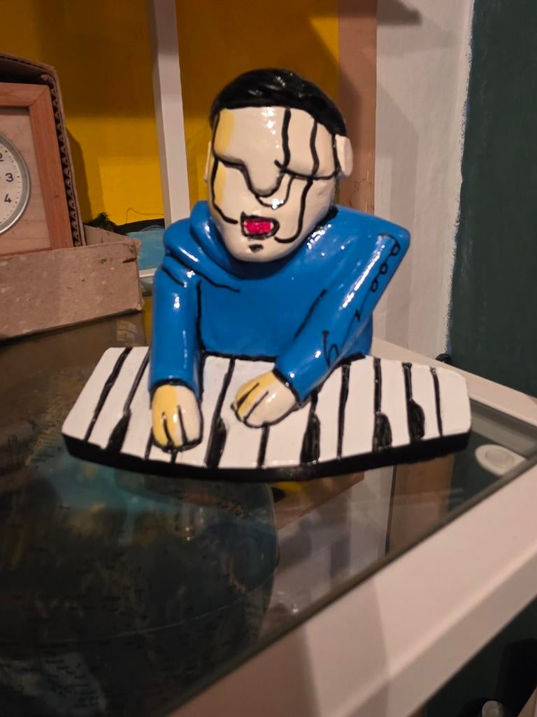 Herman Brood pianist beeld met certificaat Sandra Brood, Ophalen of Verzenden, Zo goed als nieuw