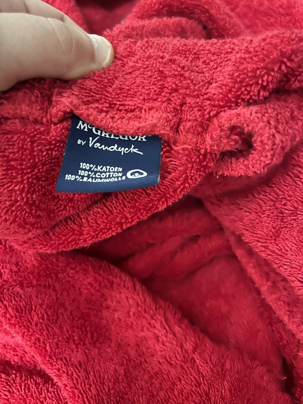McGregor Badjas Rood - 100% Katoen, Kleding | Dames, McGregor, Ophalen of Verzenden, Gedragen