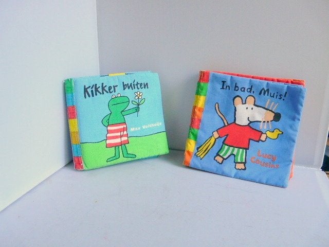 Baby boekjes # Kikker buiten en In bad, Muis !, Fictie algemeen, Jongen of Meisje, Ophalen of Verzenden, Zo goed als nieuw