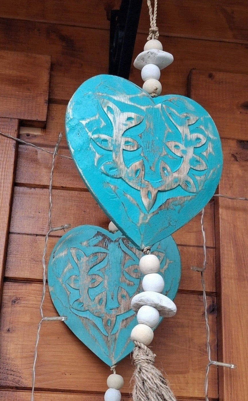 Gave ibiza style hearts set of 2