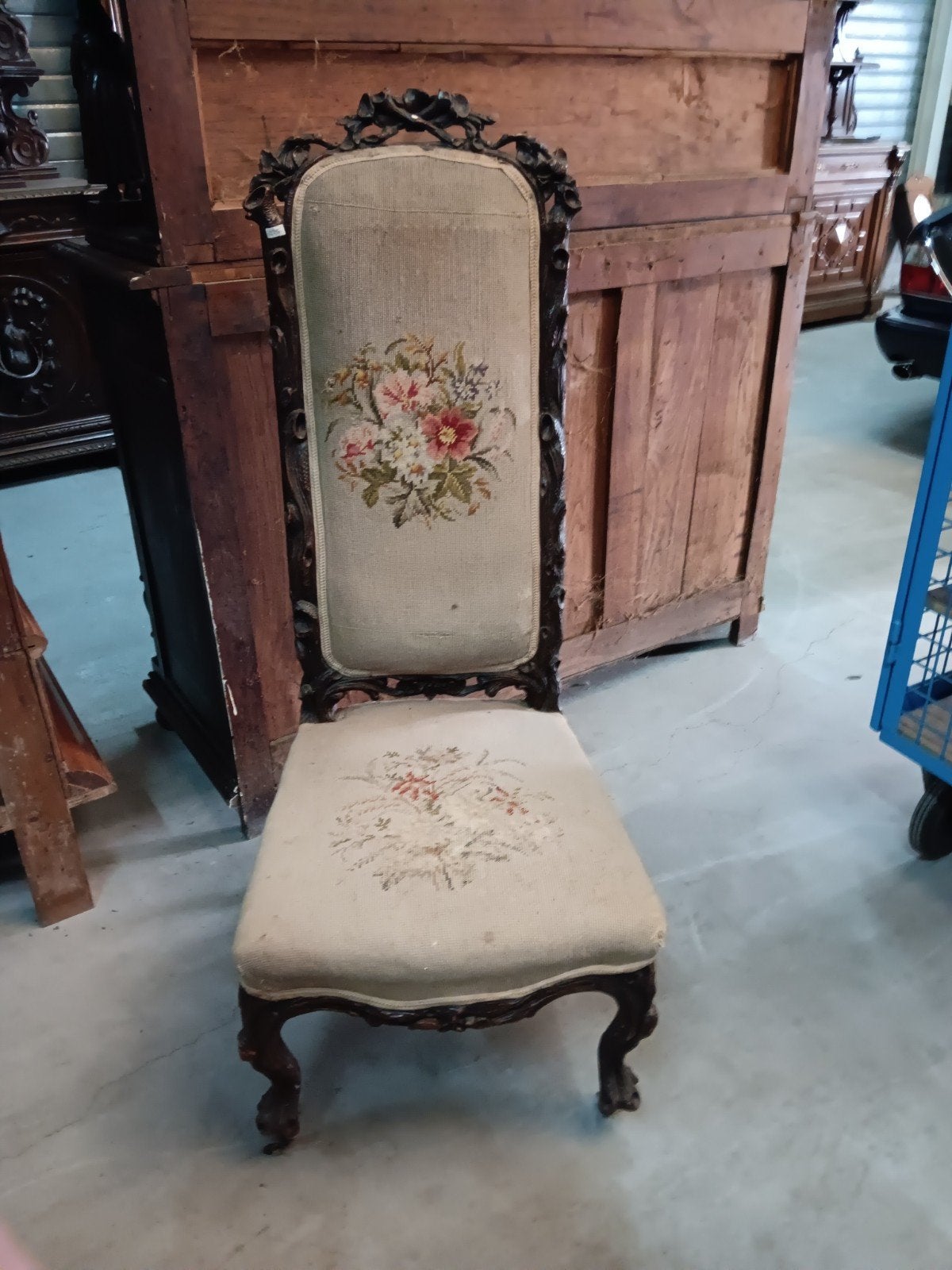 Antieke black forest stoel zwarte woud, Ophalen