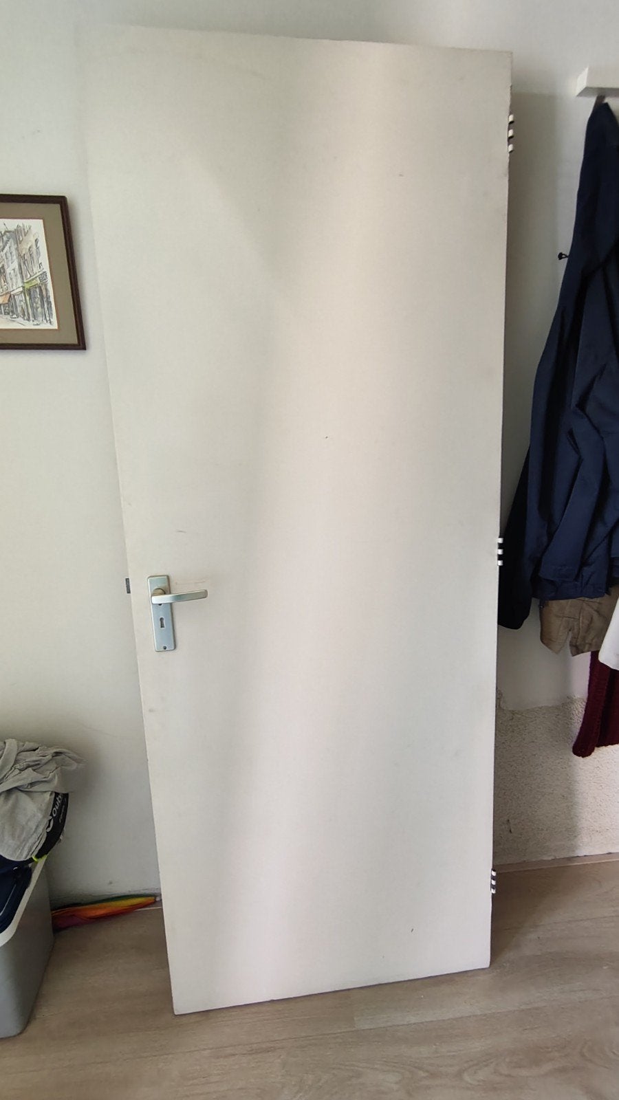 Stompe linksdraaiende binnendeur 82x211x4,2 cm, Doe-het-zelf en Verbouw, Deuren en Horren, Ophalen, Gebruikt, 80 tot 100 cm, Binnendeur