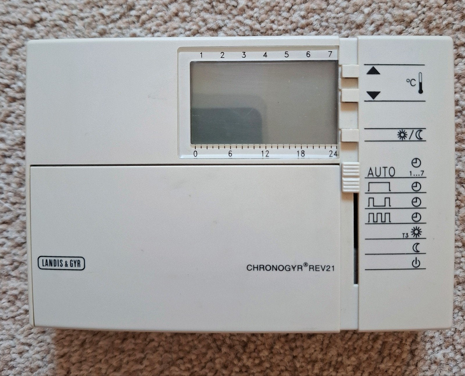 Landis & Gyr Chronogyr REV21 Thermostaat, Doe-het-zelf en Verbouw, Ophalen of Verzenden, Gebruikt