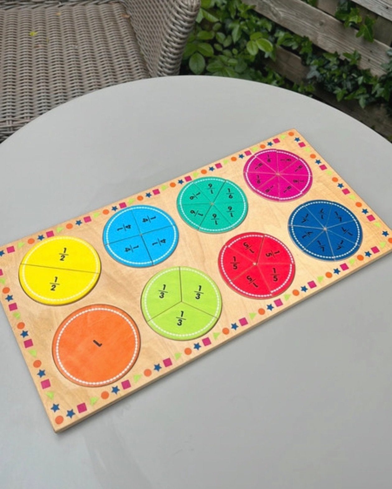 Vintage Houten Breuken Puzzel - Educatief Speelgoed, Ophalen of Verzenden, Gebruikt, Puzzelen