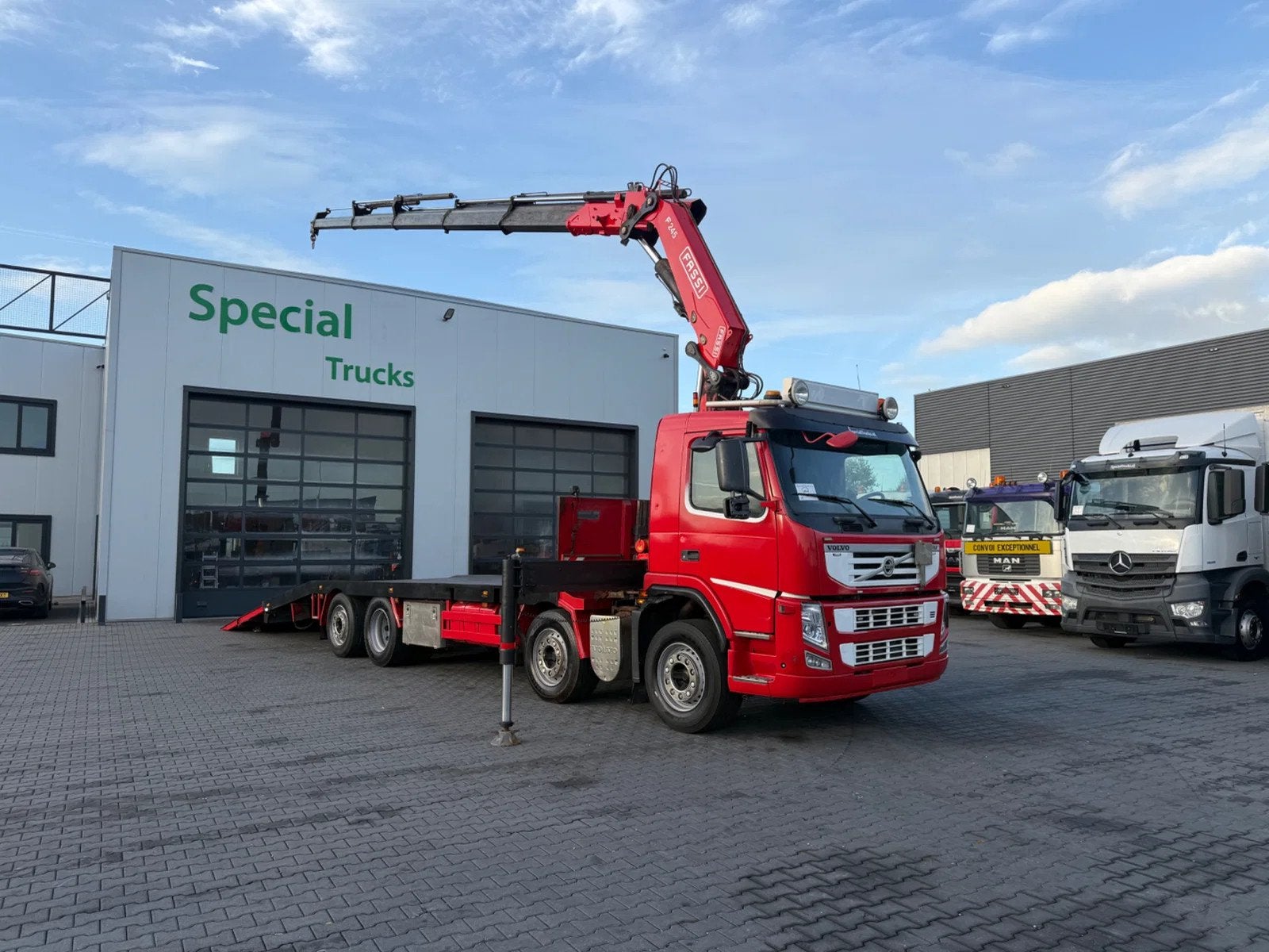 Volvo FM 430 8x2 / Euro 5 / Fassi F245A.25 / Machine-transpo, Auto's, Automaat, Euro 5, 428 pk, Bedrijf
