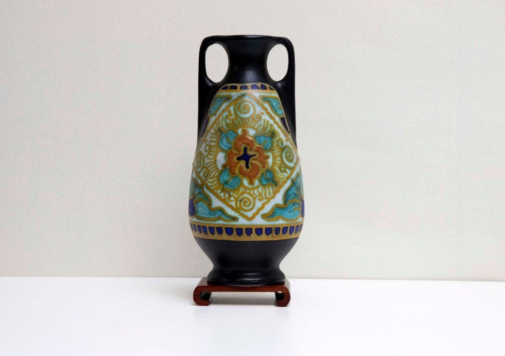 Zenith Gouda Art Deco Amphora vaas decor Fantasie nr 27, Ophalen of Verzenden