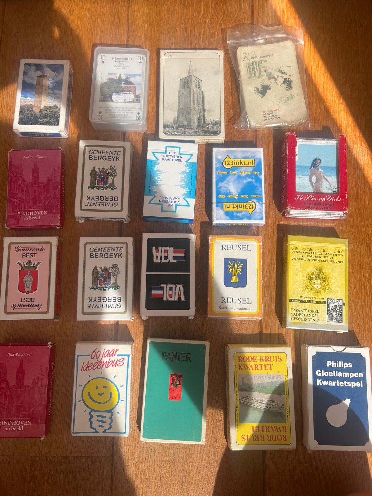 Diverse kwartetspellen en speelkaarten - Vintage collectie, Drie of vier spelers, Ophalen, Gebruikt