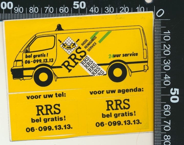 Sticker: RRS Riool Reinigings Service (4), Verzamelen, Ophalen of Verzenden, Zo goed als nieuw, Bedrijf of Vereniging
