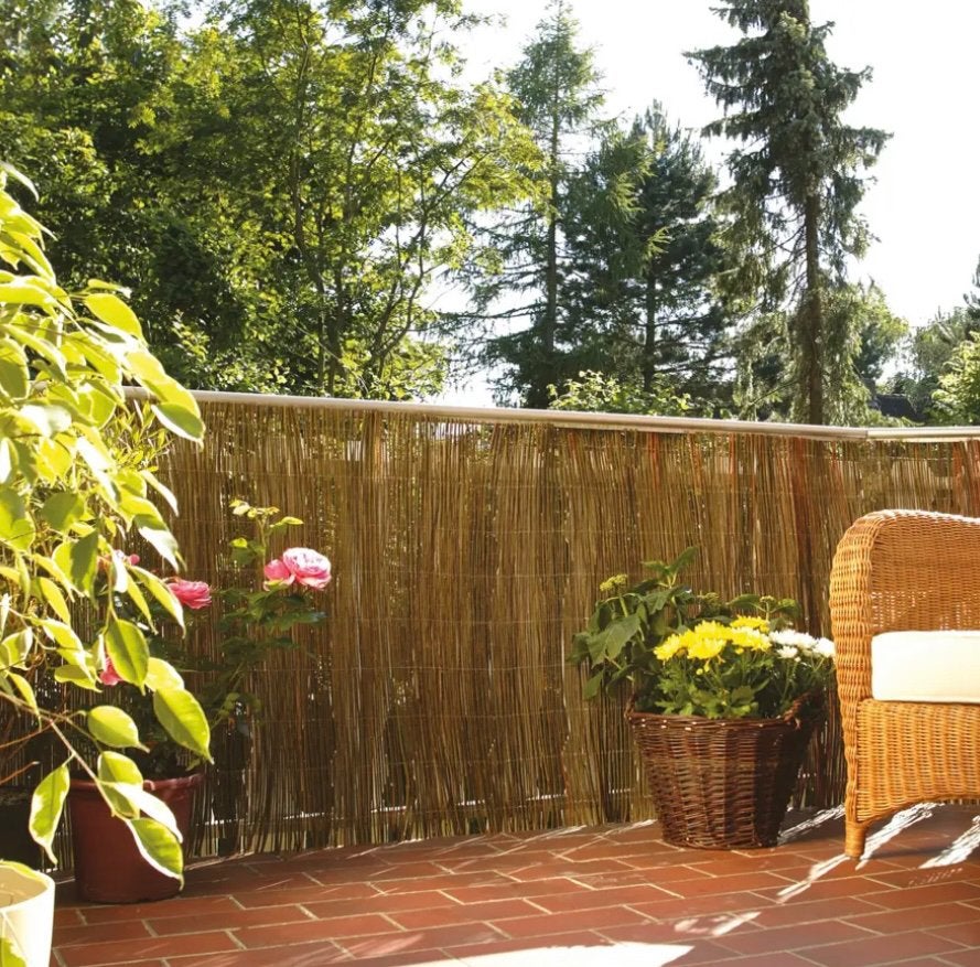Wilgenteen balkonscherm- privacy scherm 245 x 100 cm, Ophalen, Minder dan 3 meter, Hout, 1 tot 2 meter