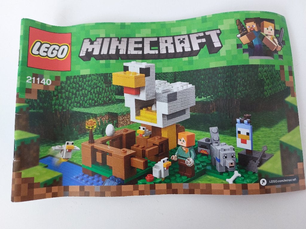 Lego Minecraft 21140 The Chicken Coop / Het kippenhok, Gebruikte blokjes met nopjes, Minecraft, Lego, Ophalen of Verzenden