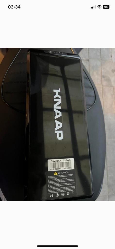 Knaap ams accu te koop !!!, Ophalen of Verzenden, Zo goed als nieuw, Laadkabel