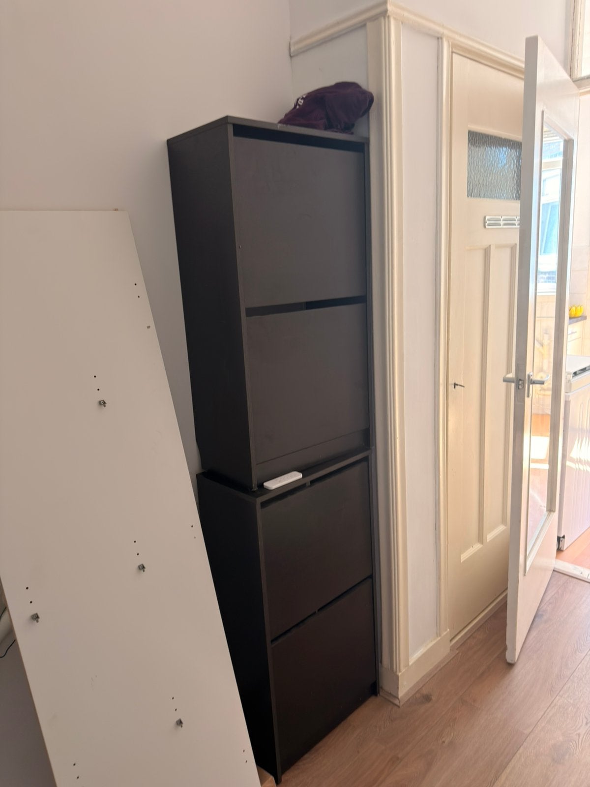 2 paar schoenenkast IKEA BISSA zwartbruin, Ophalen, Zo goed als nieuw