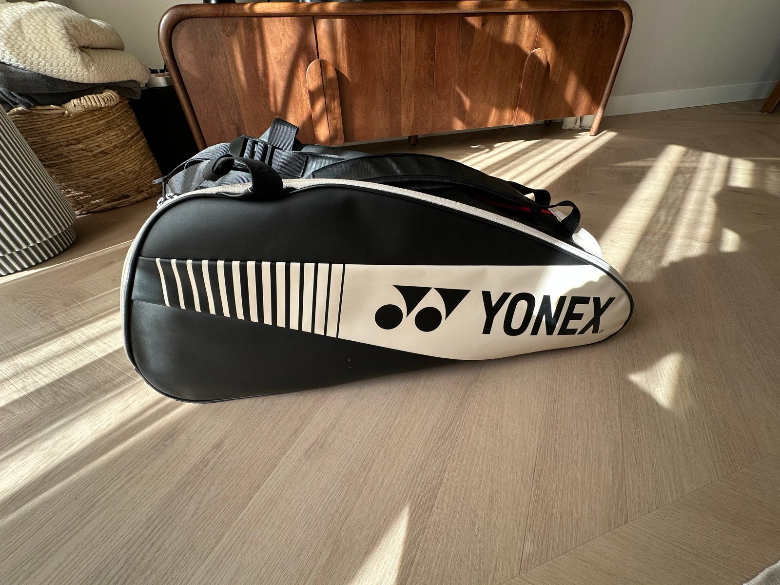 Yonex 3 Racket Tennis/Badminton Tas - Zwart/Wit, Sport en Fitness, Tennis, Nieuw, Tas, Ophalen, L2