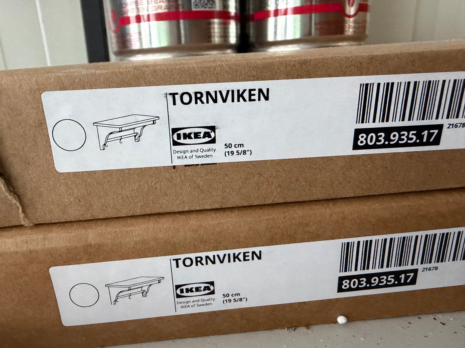 Nieuwe IKEA TORNVIKEN wandplank met haken - 50 cm, Ophalen, Nieuw