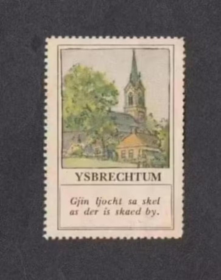 Verzamelplaatje Sluitzegel IJsbrechtum Ysbrechtum Friesland., Ophalen of Verzenden, Zo goed als nieuw