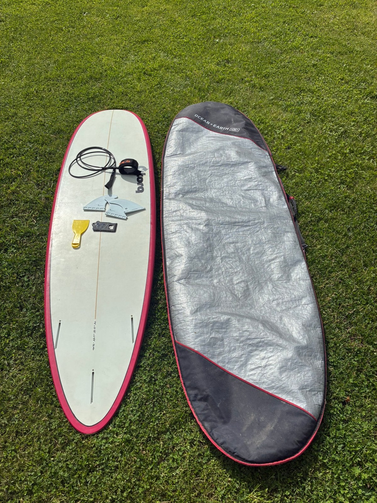 Torq 7’6 Funboard + complete surfset boardbag, vinnen, leash, Watersport en Boten, Golfsurfen, Ophalen of Verzenden, Zo goed als nieuw