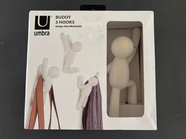 Umbra Buddy wandhaken - set 3 stuks - wit, Wandkapstok, Kunststof, Nieuw, Ophalen of Verzenden