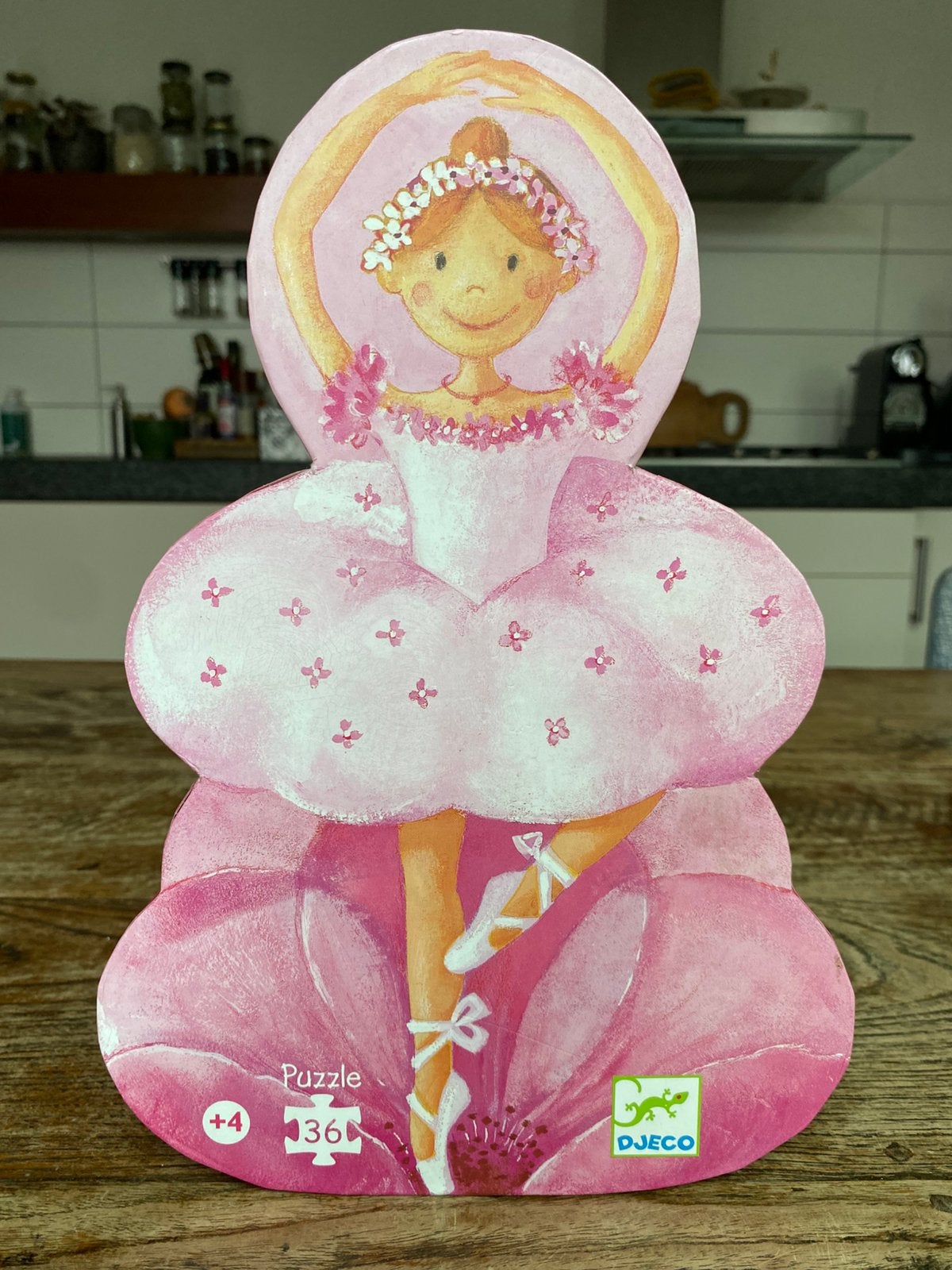 Djeco puzzel ballerina, 36 stukjes, Ophalen of Verzenden, Meer dan 50 stukjes, Zo goed als nieuw, 4 tot 6 jaar