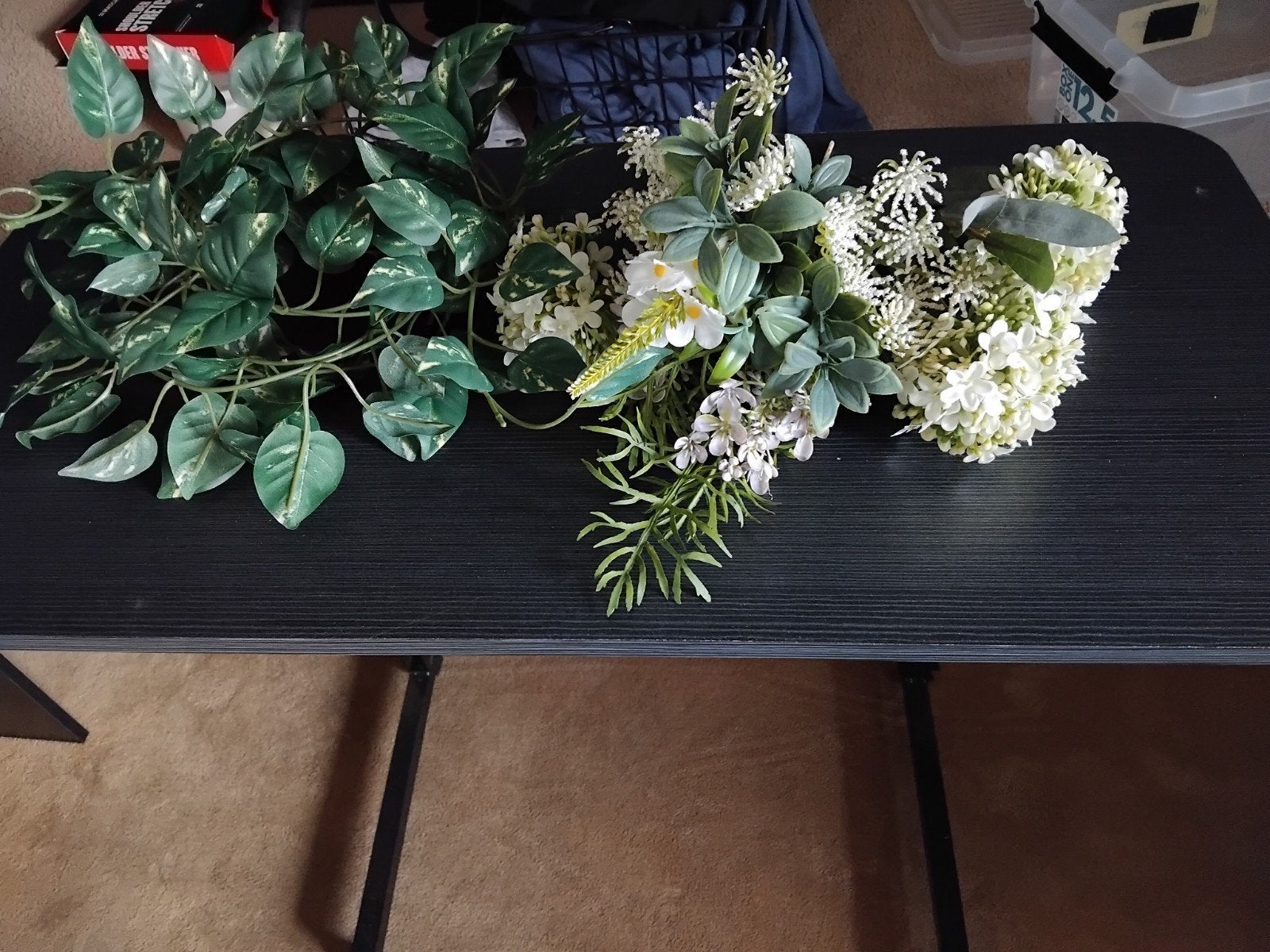 Kunstplanten en kunstbloemen - Groen en wit, Ophalen, Binnen, Kunstplant, Kunststof