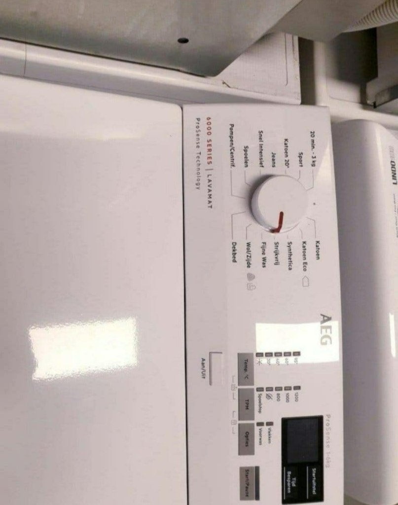wasmachine bovenlader AEG 6KG 6000Series INC GARANTIE, Ophalen, 1200 tot 1600 toeren, 4 tot 6 kg, Bovenlader