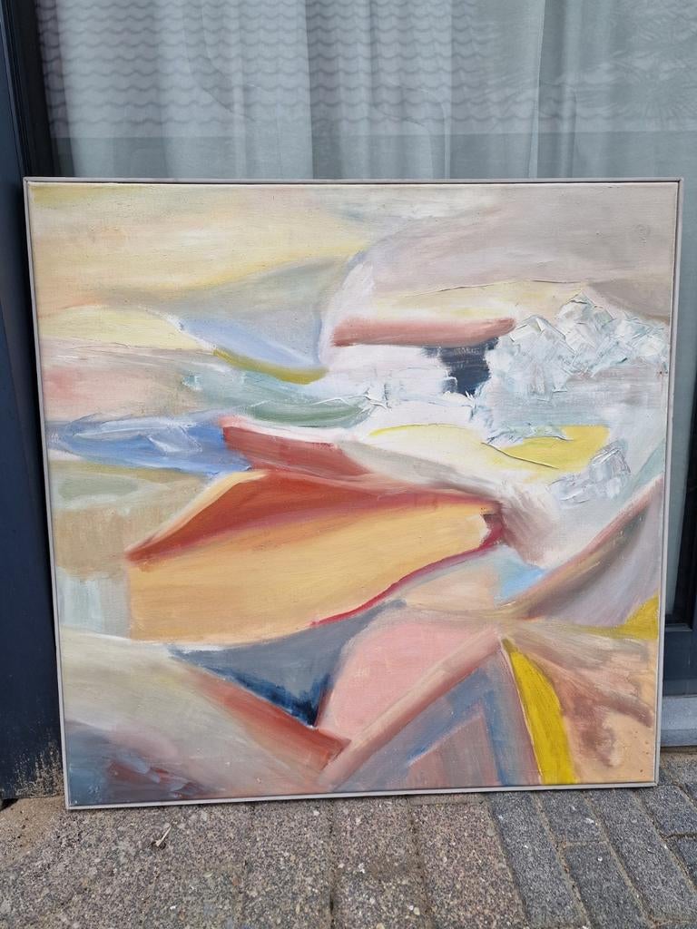 Abstract Schilderij Susan Evers - 80x80 cm, Ophalen