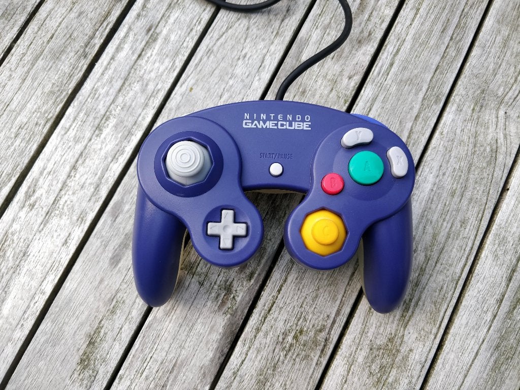 Originele Nintendo GameCube controller, Paars-Transparant, Verzenden, Gebruikt, Gamecube, Overige controllers
