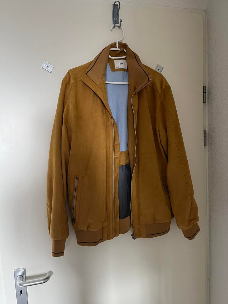 Heren suede jas voorjaar, Ophalen of Verzenden, Zo goed als nieuw, Maat 48/50 (M), Geel
