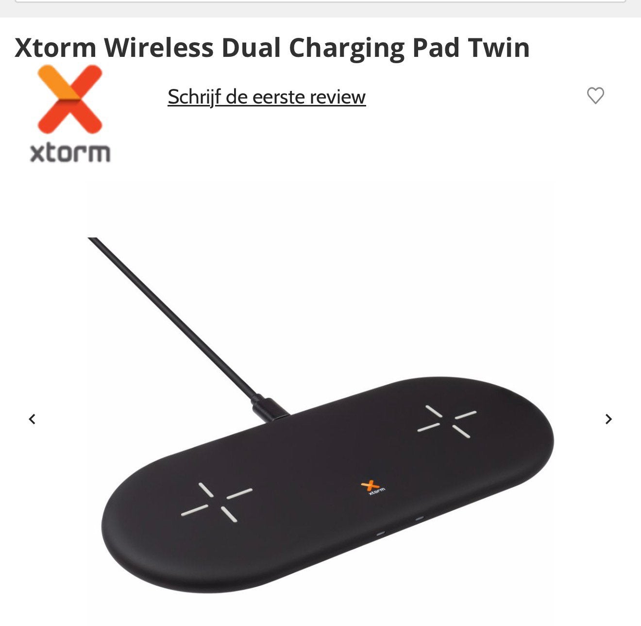 Xstorm  draadloos lader twin pad, USB-C, Draadloze oplader, Ophalen of Verzenden, Zo goed als nieuw