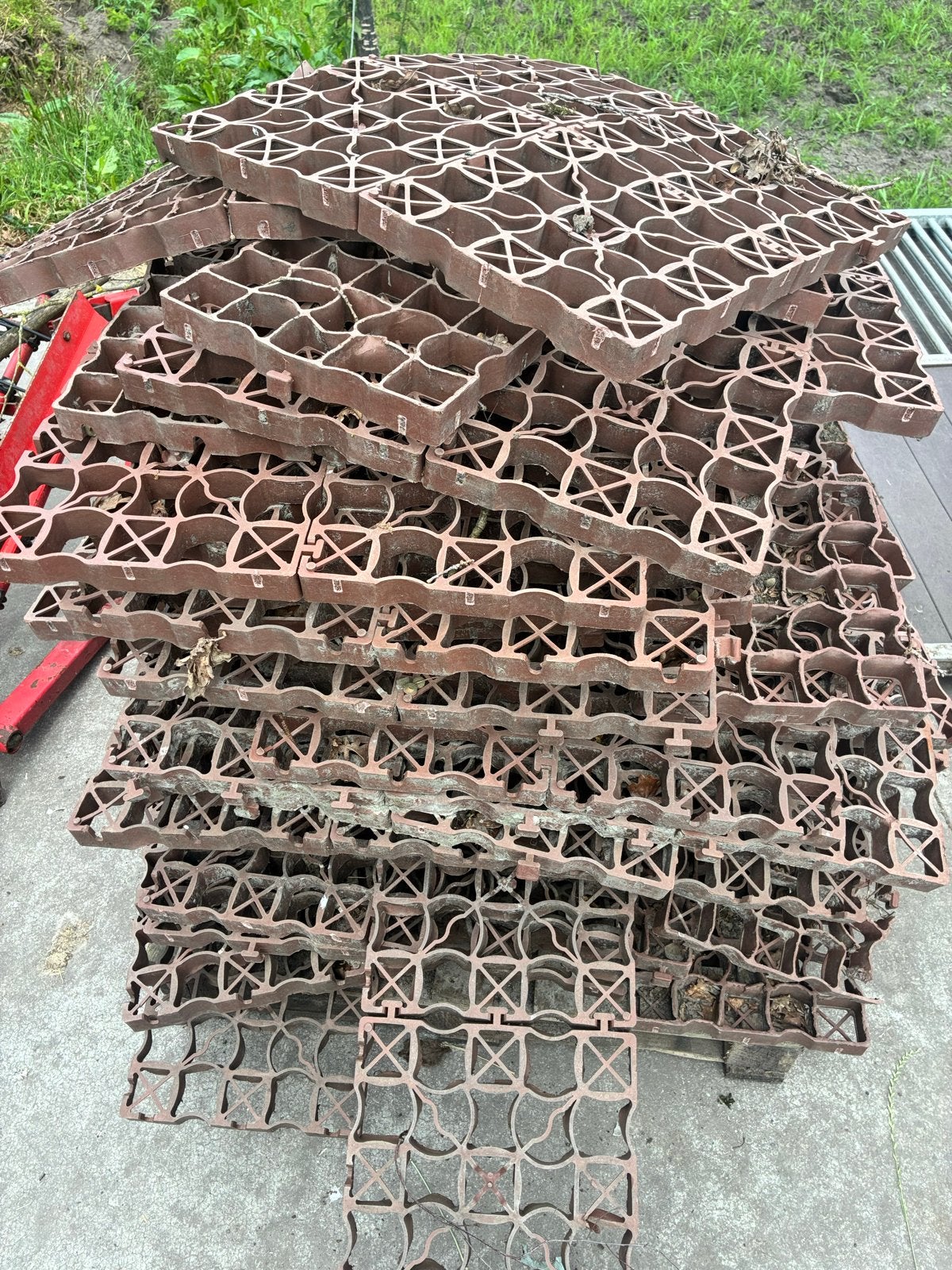 Grastegel Ecorooster - Gebruikt, Tuin en Terras, Ophalen, Gebruikt, 20 m² of meer, Gras