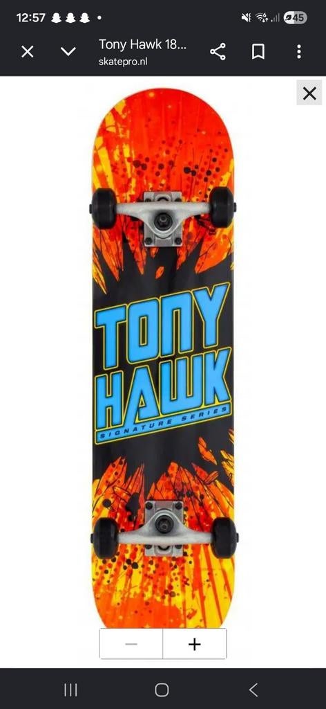 Tony Hawk Skateboard 7.75" - 180 Serie Compleet, Ophalen