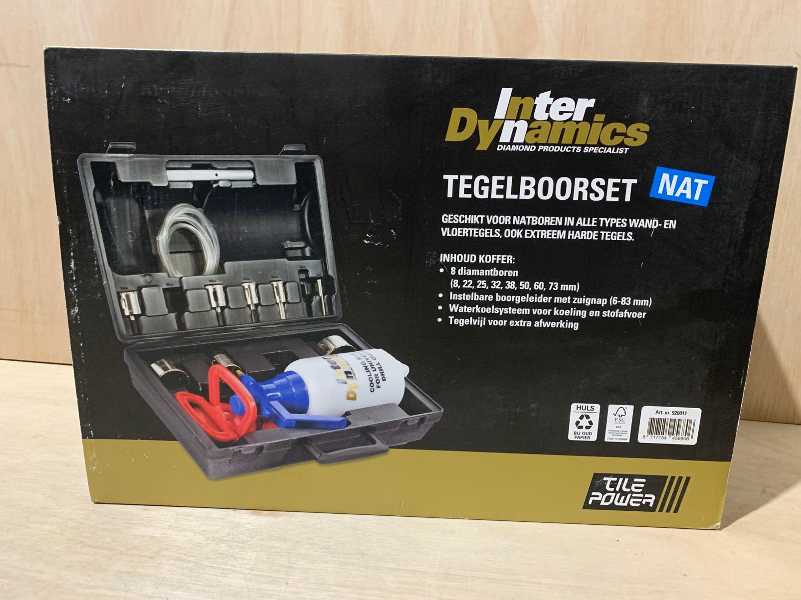 Inter Dynamics 920011 Tegelboorset – NIEUW, Doe-het-zelf en Verbouw, Tegels, Nieuw, Vloertegels, Keramiek, 60 cm of meer, 10 m² of meer