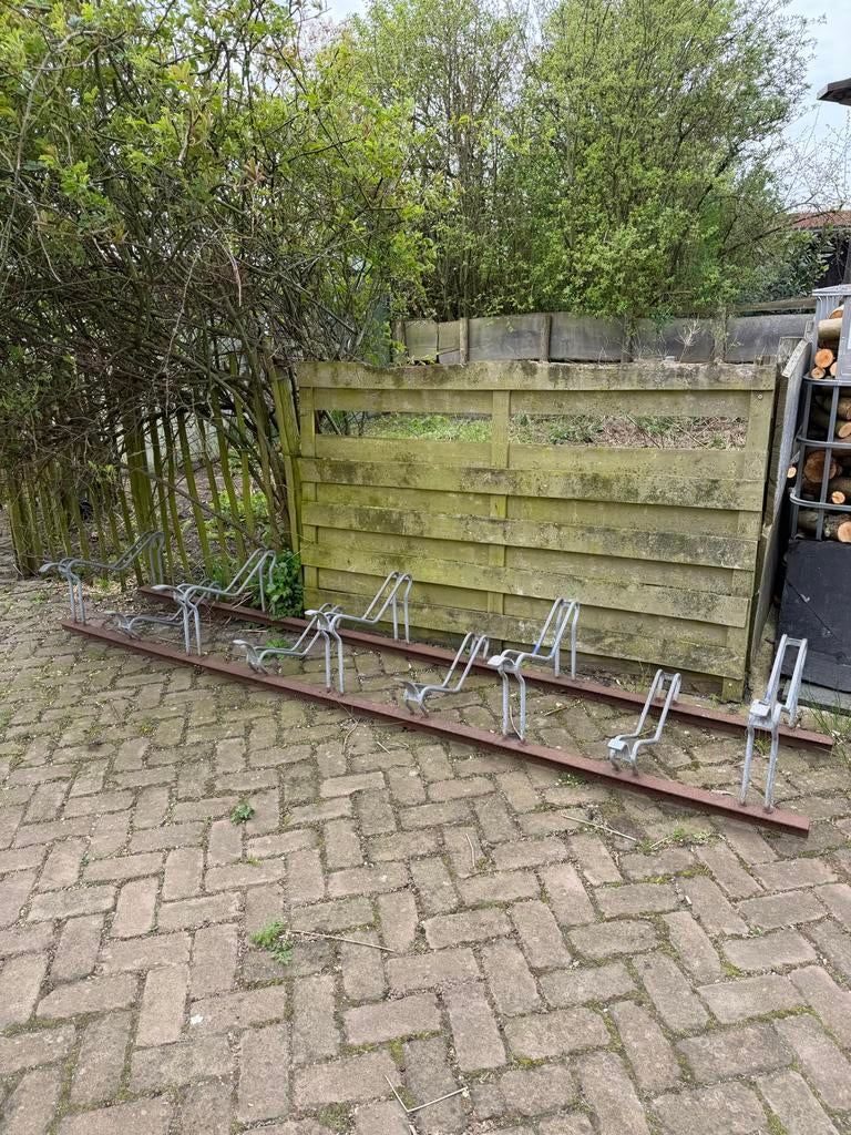 Fietsenrek met 9 houders, Fietsen en Brommers, Fietsaccessoires | Fietsenrekken, Ophalen, Gebruikt