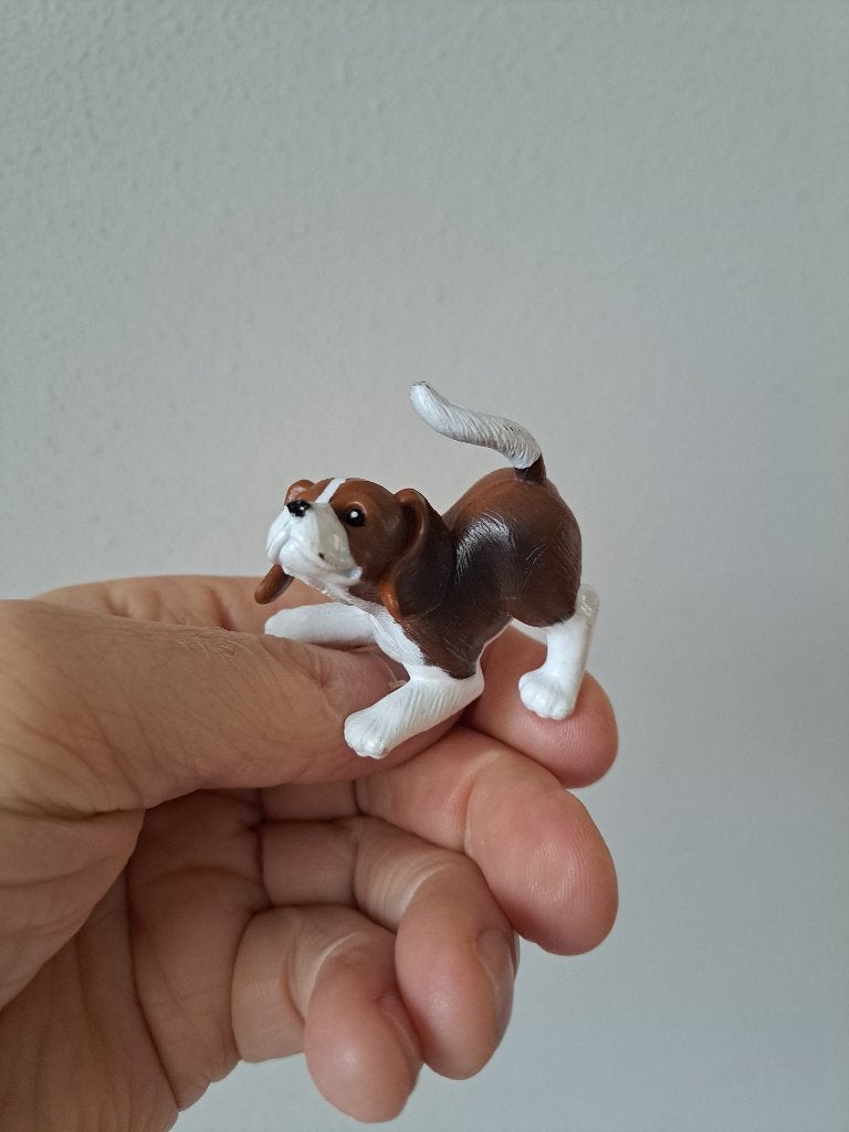 Beagle puppy hond, rubber 5x3.5x5cm, Ophalen of Verzenden, Zo goed als nieuw