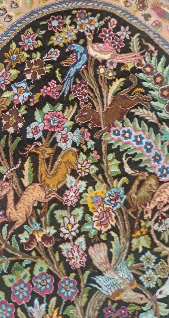 Perzisch tapijt Tabriz van het type Levensboom(met zijde), Huis en Inrichting, Stoffering | Tapijten en Kleden, 100 tot 150 cm