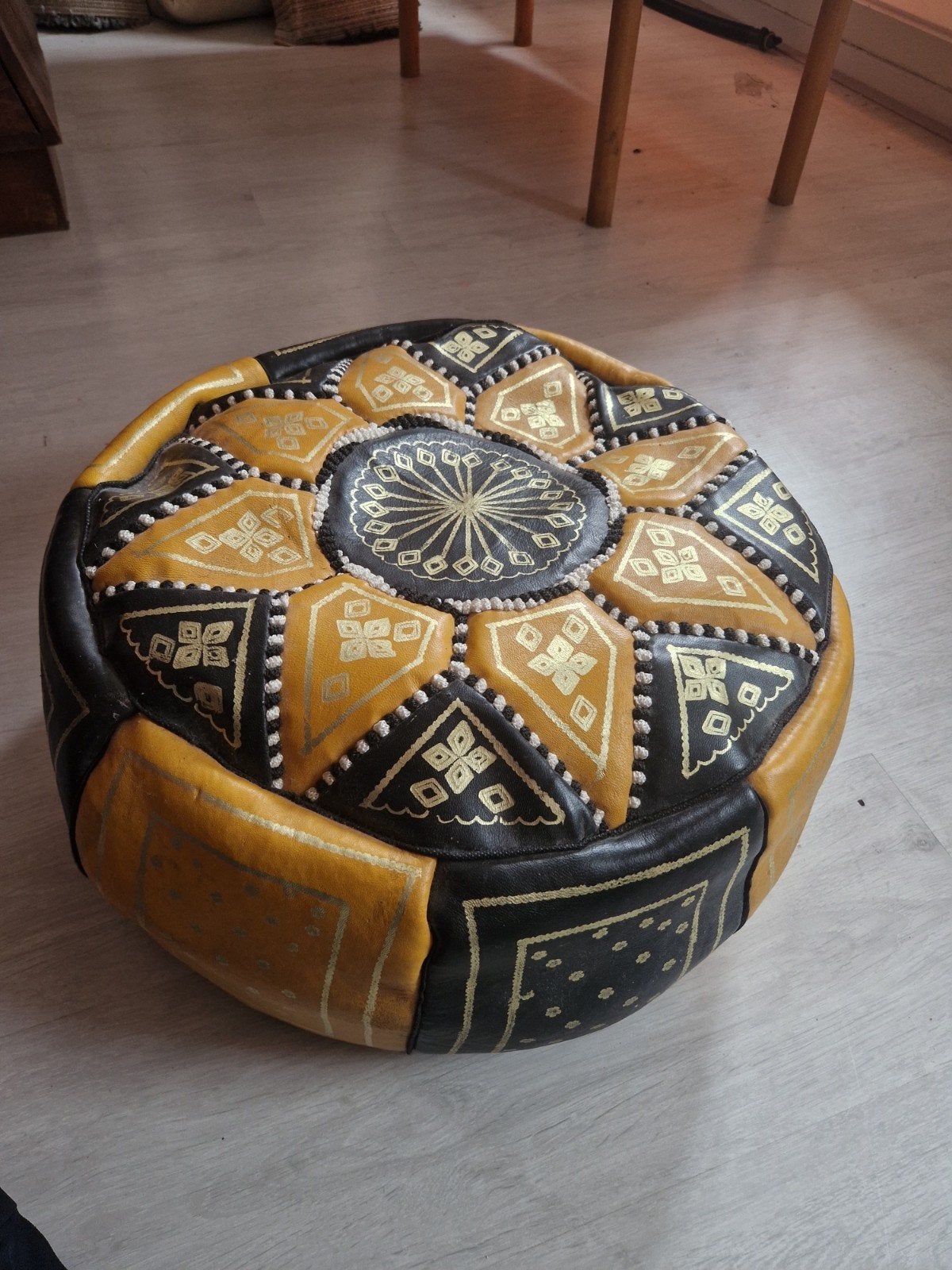 Marokkaanse poef, Ophalen, Minder dan 50 cm, Rond, Minder dan 50 cm