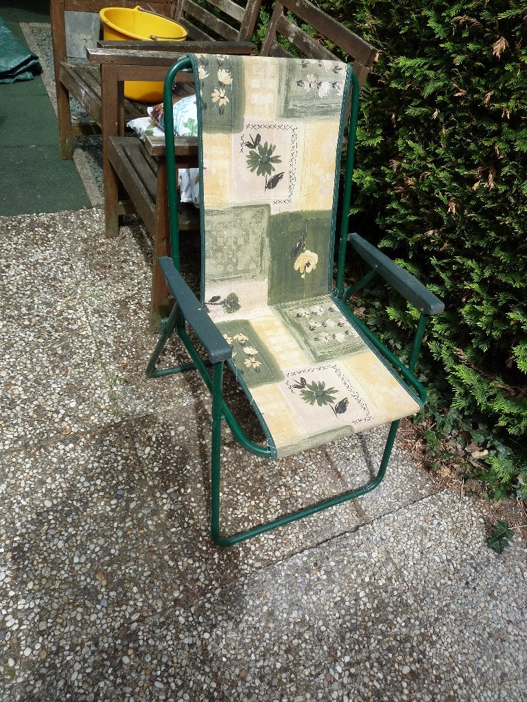Tuinstoel inklapbaar gratis, Ophalen, Gebruikt, Textileen, Inklapbaar