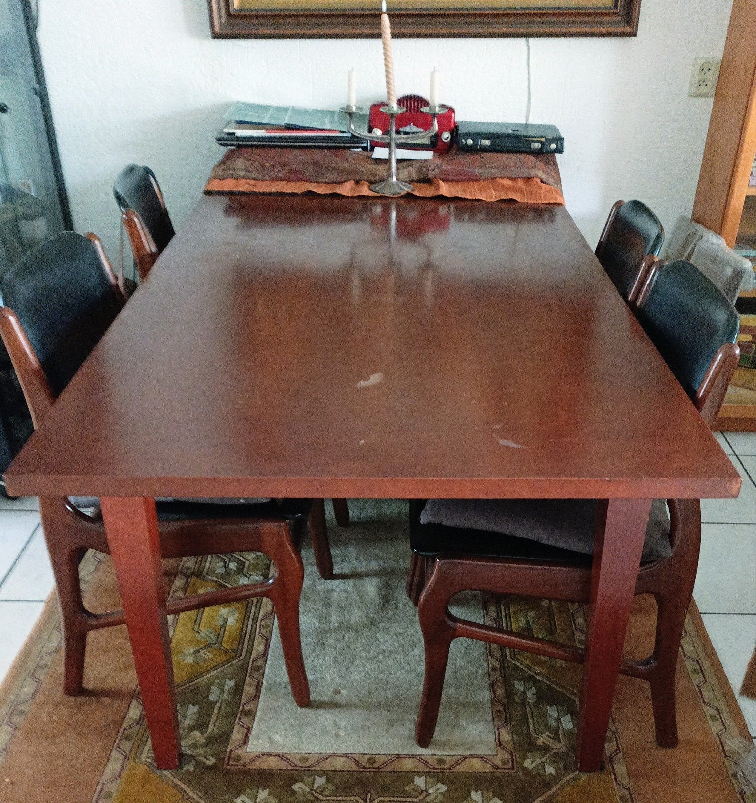 Kersenhouten tafel, Ophalen, Gebruikt, Klassiek, 4 tot 6 stoelen