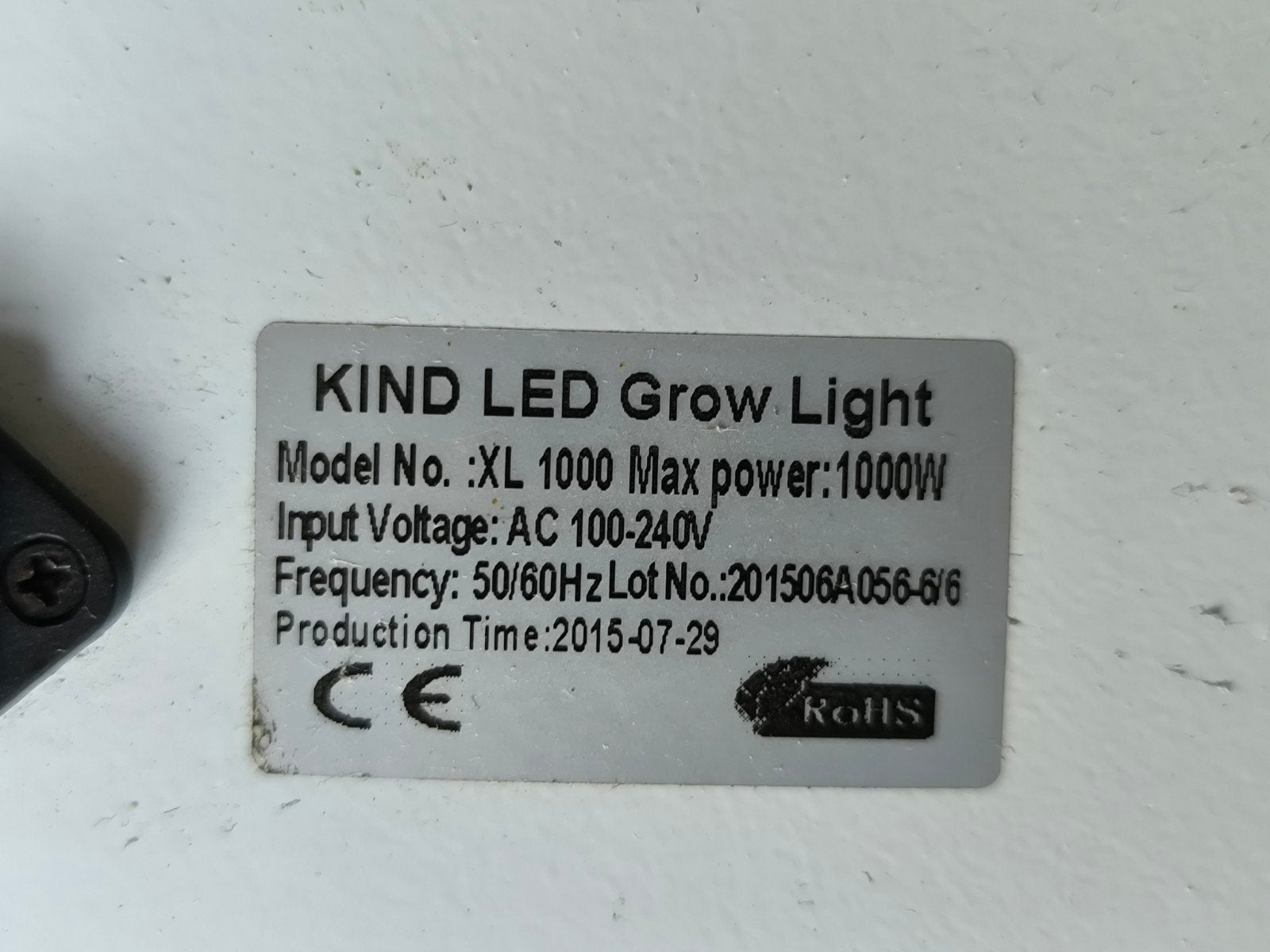 Kind LED Grow Light XL 1000 - Kweeklamp met 12 Programma's, Verzenden, Gebruikt, Kweeklamp