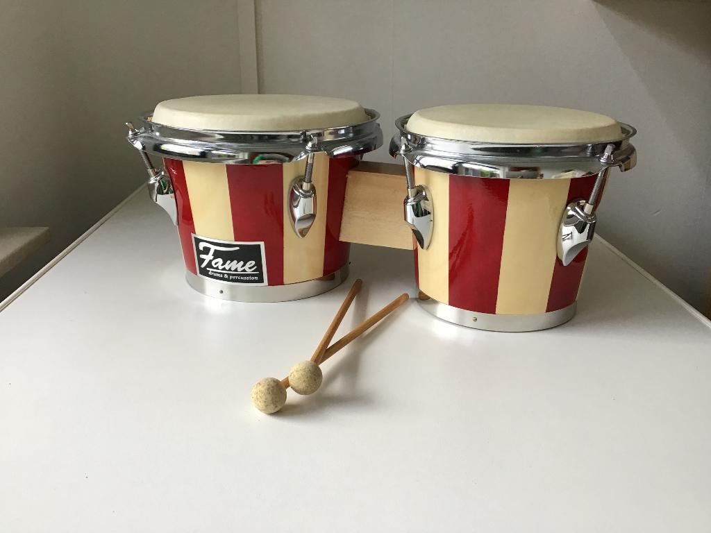 Fame bongo setje, Ophalen, Zo goed als nieuw, Trommel