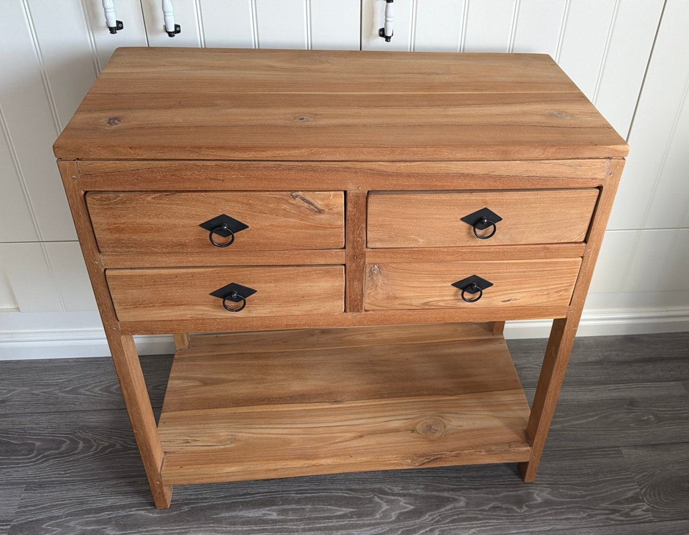 Teak sidetable, Huis en Inrichting, Kasten | Ladekasten, Ophalen, Teakhout, 50 tot 100 cm, Zo goed als nieuw