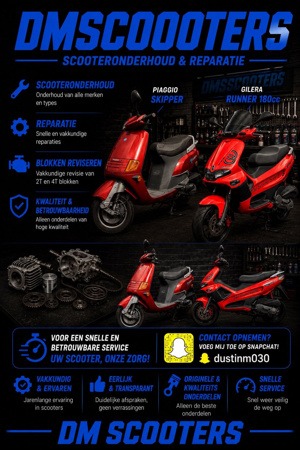 Scooter onderhoud, Ophalen