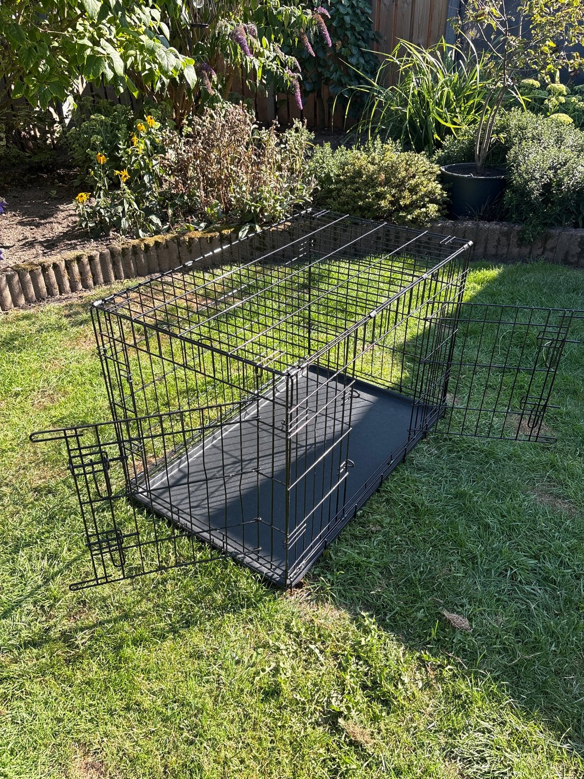 Honden bench zwart 54x90x82 hoog, Ophalen