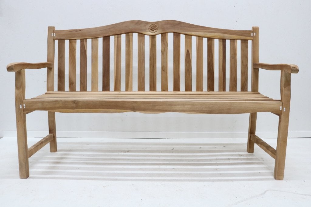 Teak Tuinbanken Crown 120 / 150 CM, Huis en Inrichting, Ophalen, Nieuw, Bruin, Vijf, Zes of meer stoelen