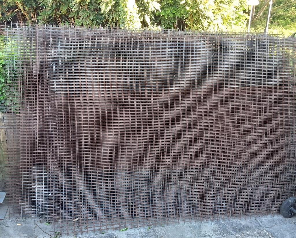 Partij tuin terras afrastering ijzeren matten, Ophalen, Minder dan 10 meter