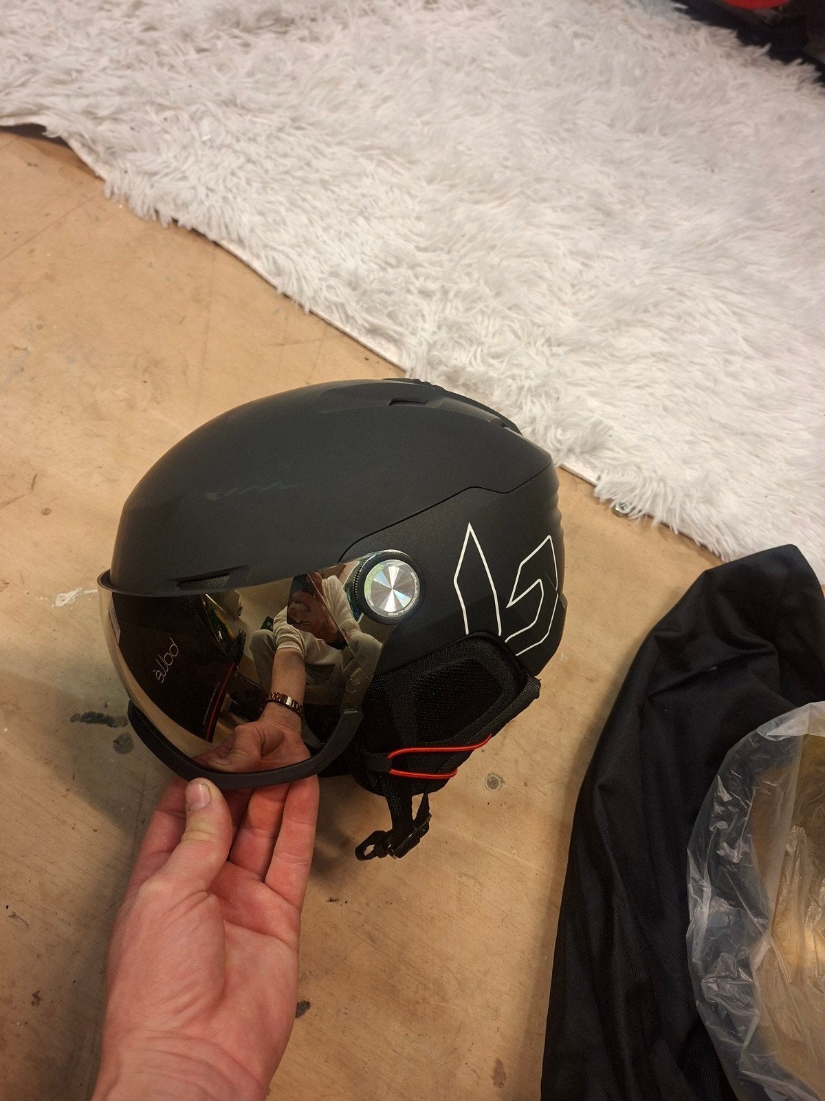 Bolle V-Ryft Pure Skihelm met Vizier - Mat Zwart, Bolle, Ophalen, Zo goed als nieuw, Jack