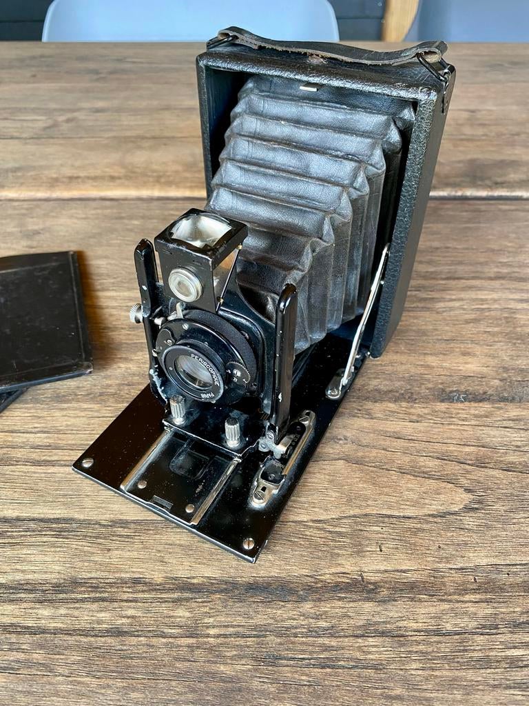 Antieke Periscopique Paris balgcamera (ca. 1920), Ophalen of Verzenden, Gebruikt, Spiegelreflex, Overige Merken