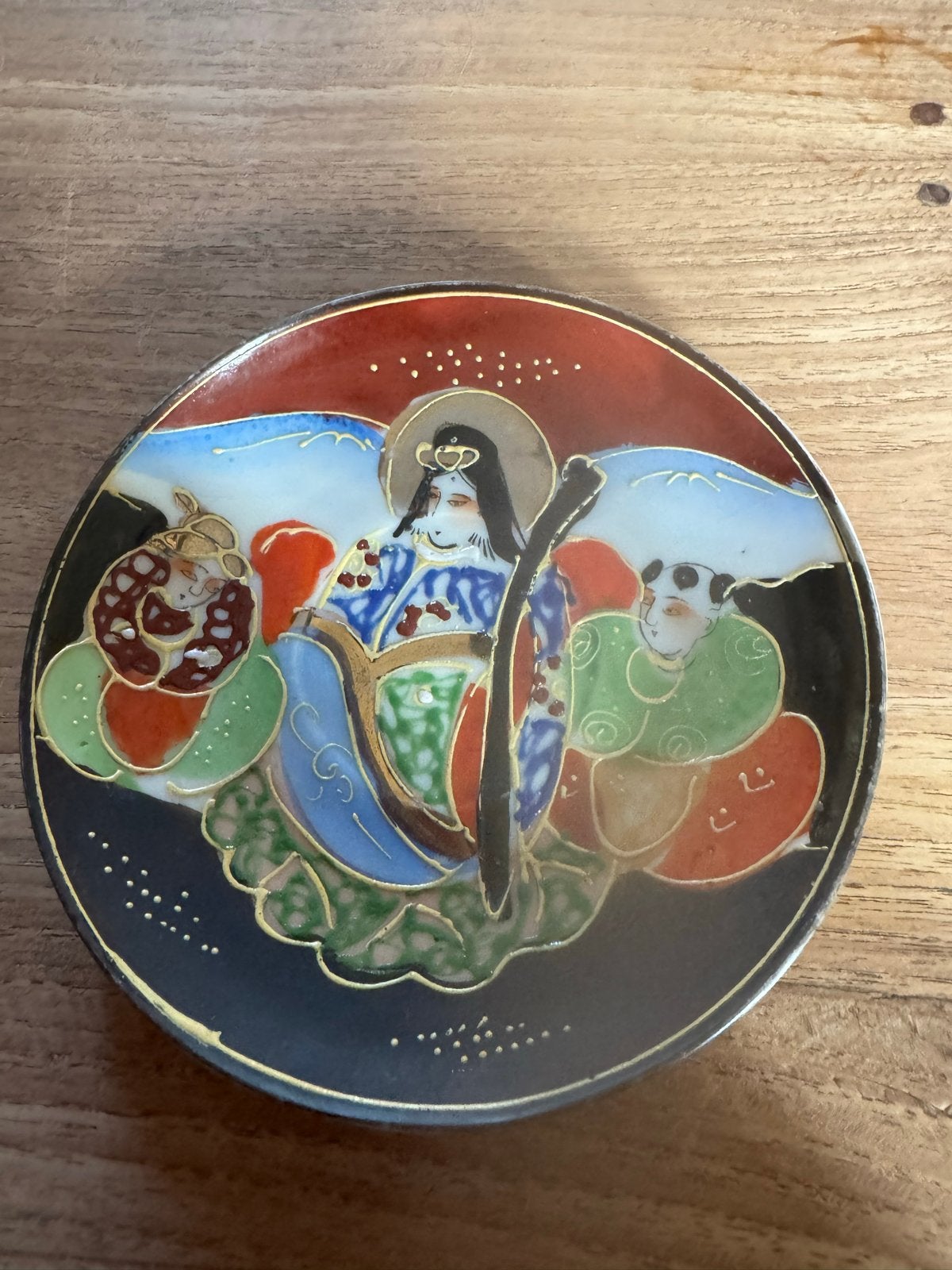 Antieke Japanse kop en schotel set - Satsuma stijl, Ophalen of Verzenden