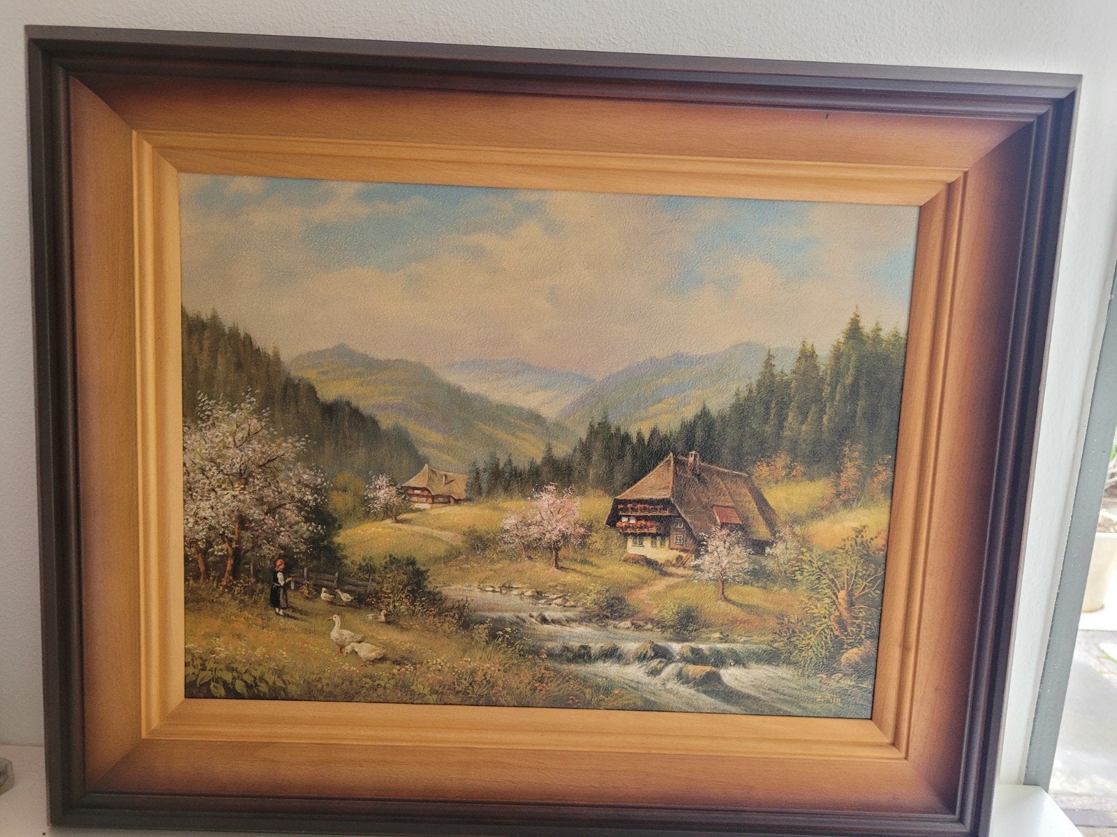 Schilderij 'Wiosna' (Lente) van Von Corrado Pila, Ophalen of Verzenden, Realistisch, Landschap
